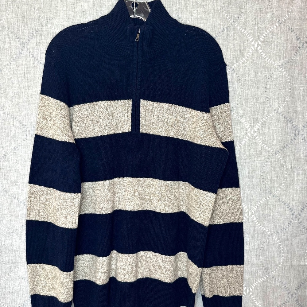 Mens zip pull over sweater